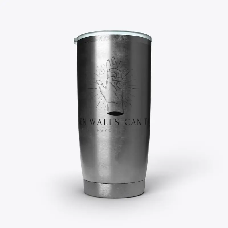 Stainless Tumbler- Black Logo